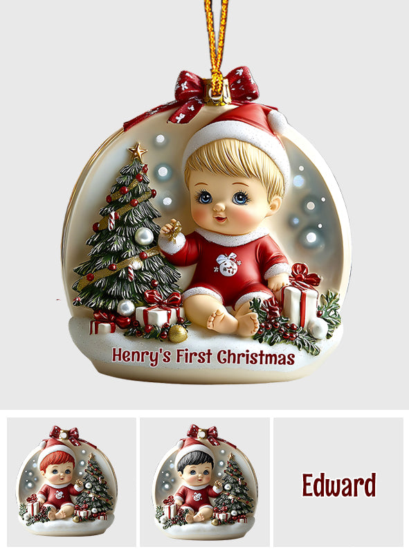 Premier Noël de bébé - Ornement personnalisé pour nouveau-né