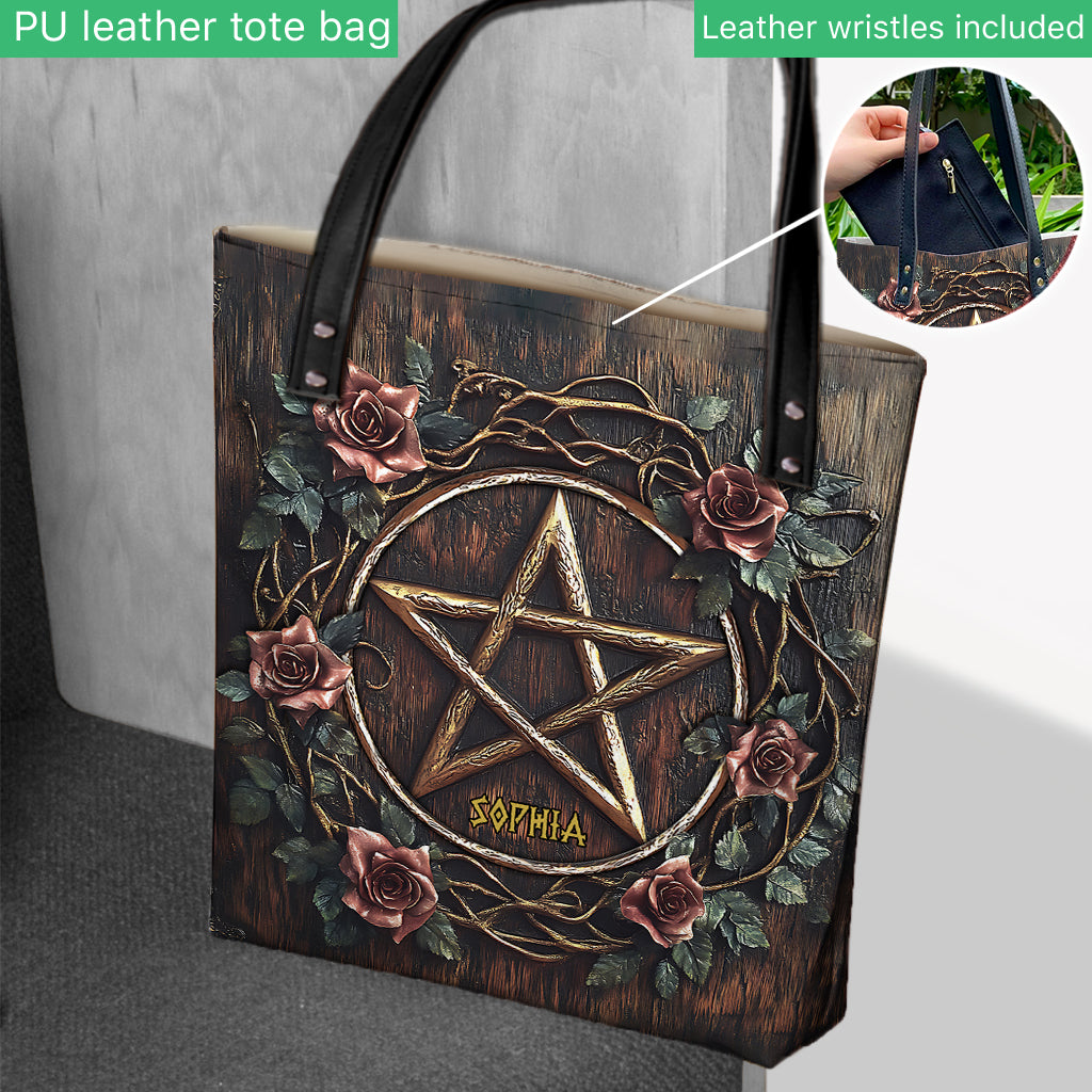 Beautiful Pentagram - Personalized Witch Tote Bag