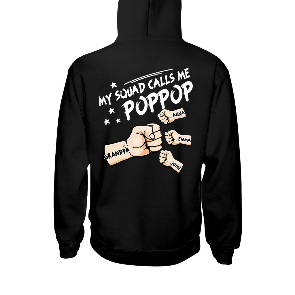 Mon équipe m'appelle Papi - T-shirt et sweat à capuche personnalisés pour grand-père