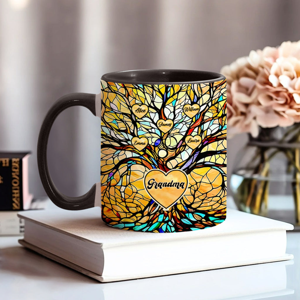 Our Family Tree - Personalized Grandma Accent Mug