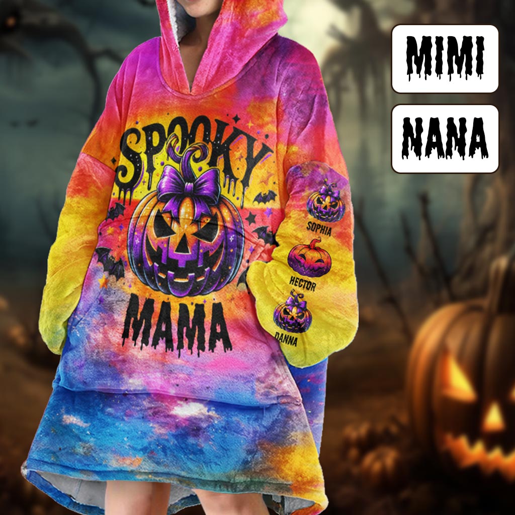 Spooky Mama - Personalized Mother Blanket Hoodie