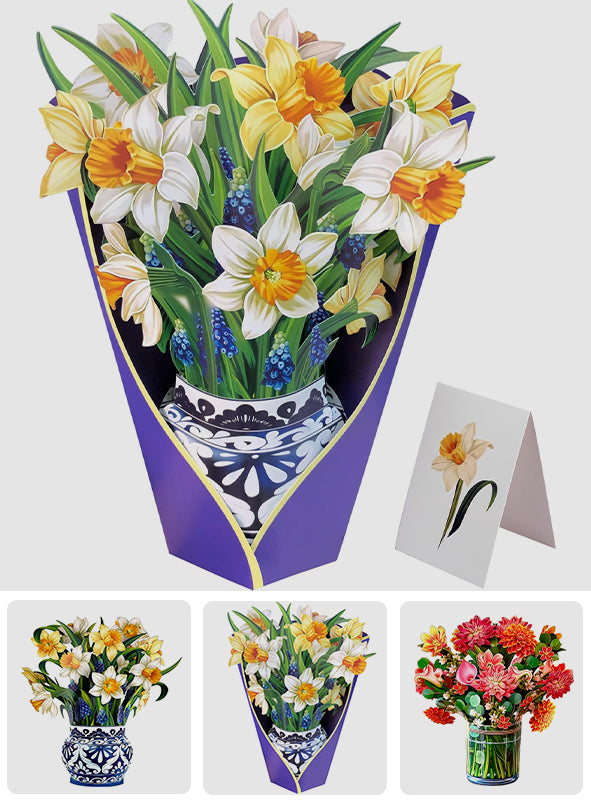 La plus belle fleur pour la plus belle femme - Carte pop-up 3D