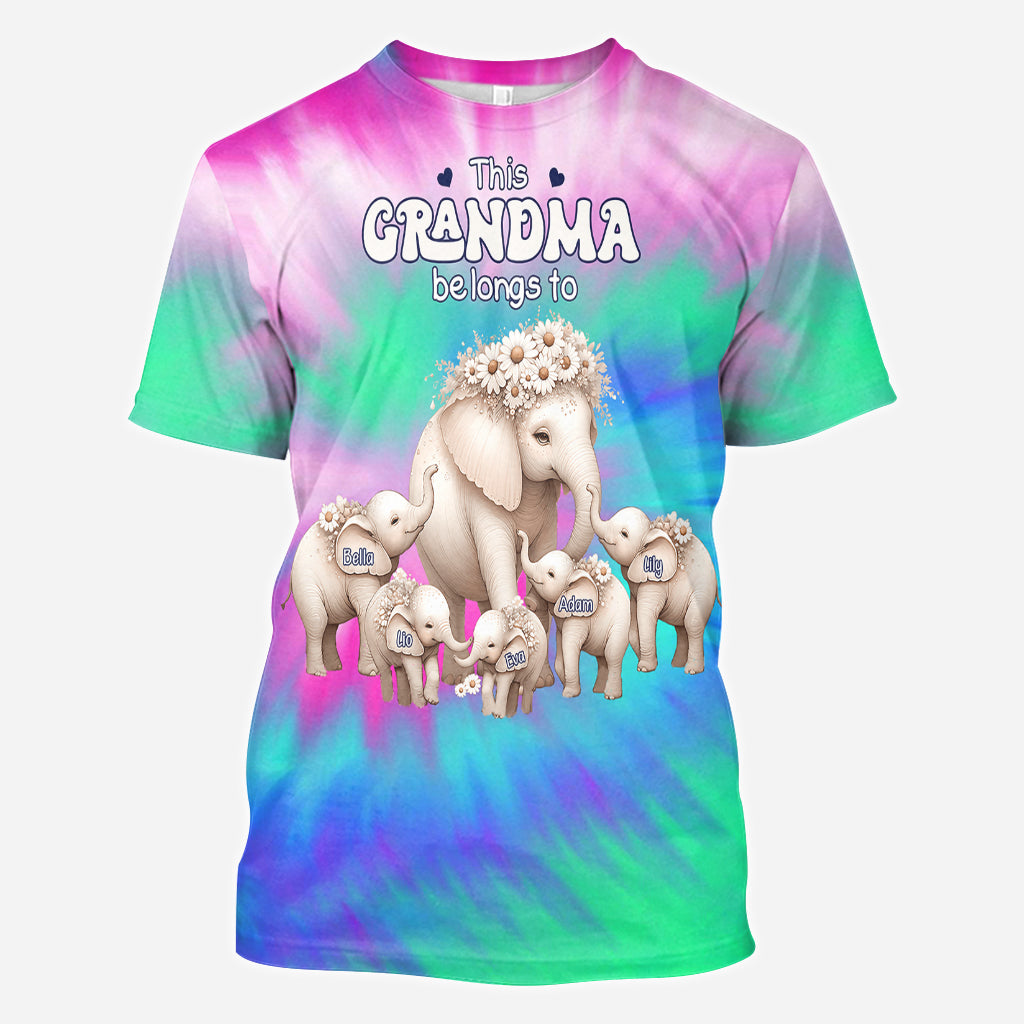 T-shirt personnalisé « Grand-mère appartient à Daisy Elephant »