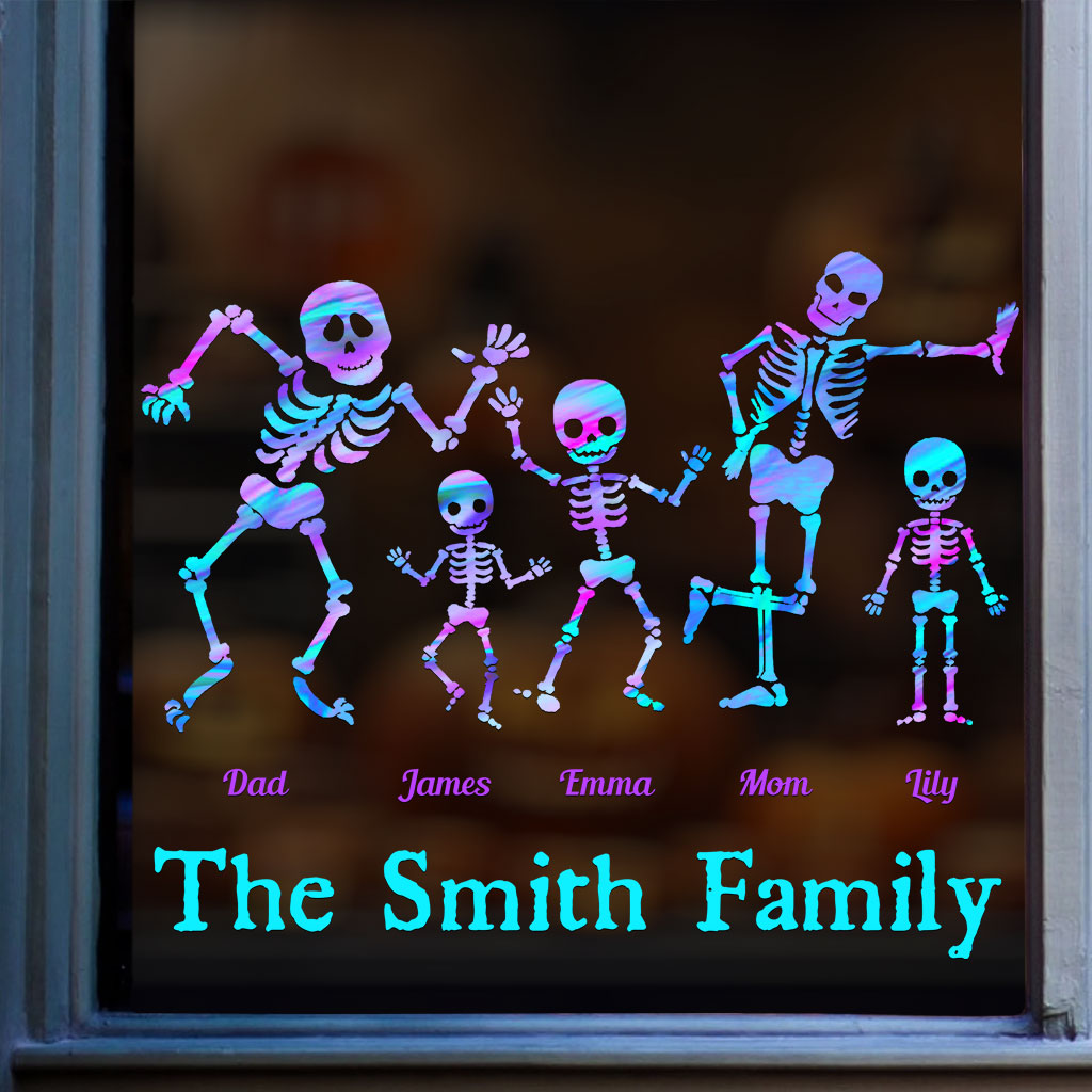 Skeleton Family - Personalized Family Decal Full