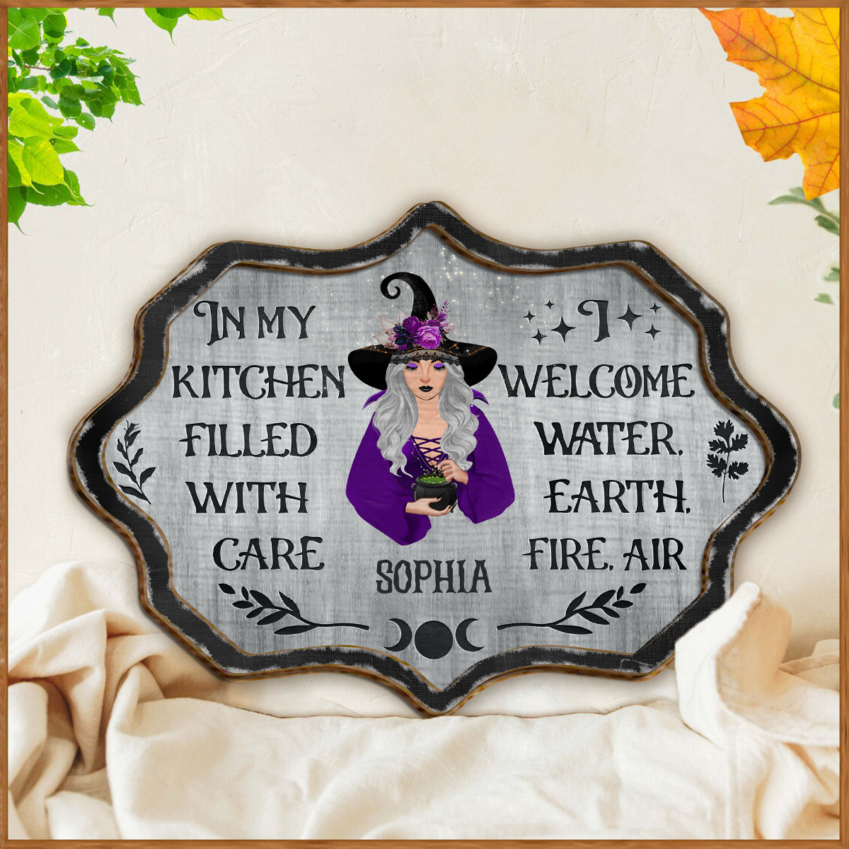 Witch's Kitchen - Personalized Witch 2 Layered Wood Sign / Wood Plaque