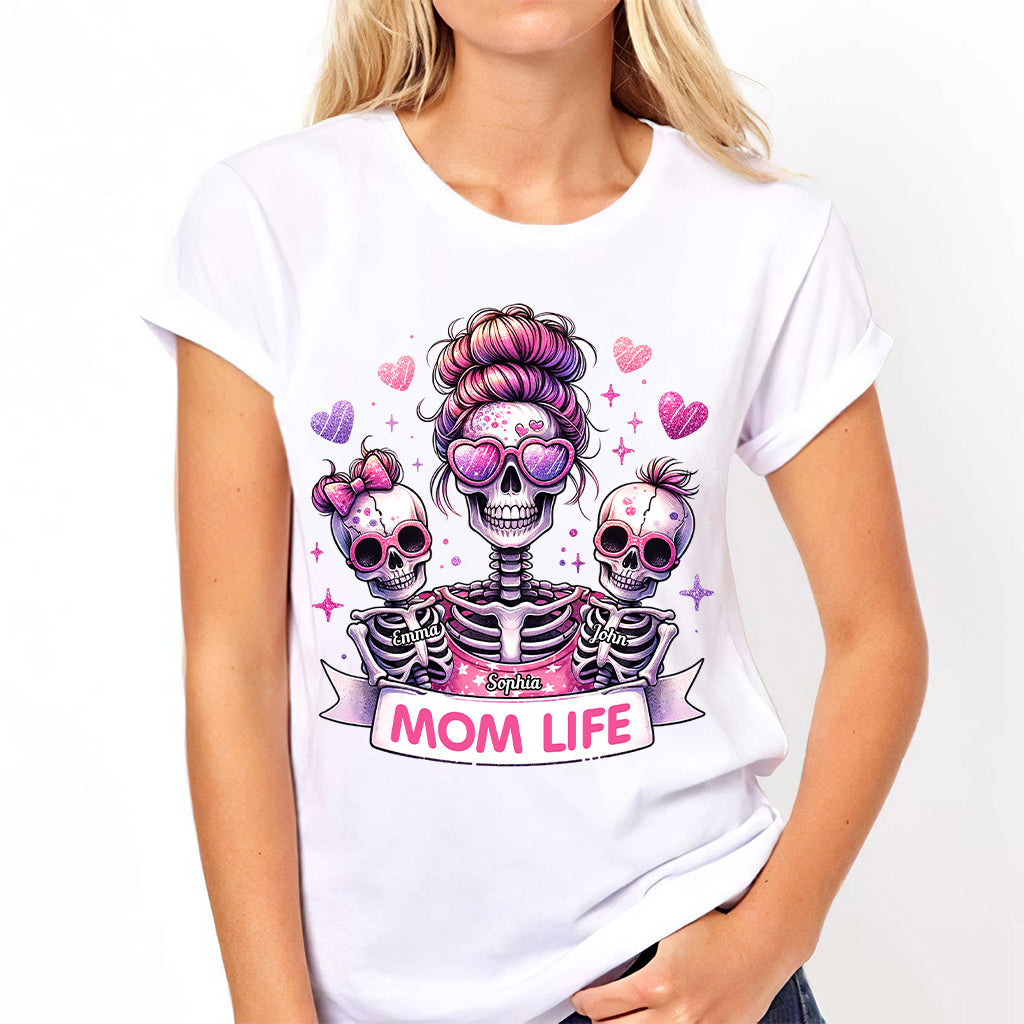 Vie de maman - T-shirt et sweat à capuche personnalisés avec tête de mort