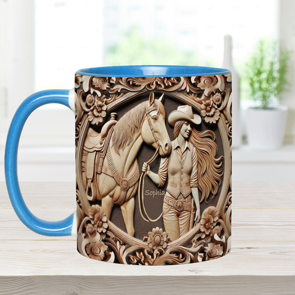 Mug personnalisé « Une fille et son cheval »