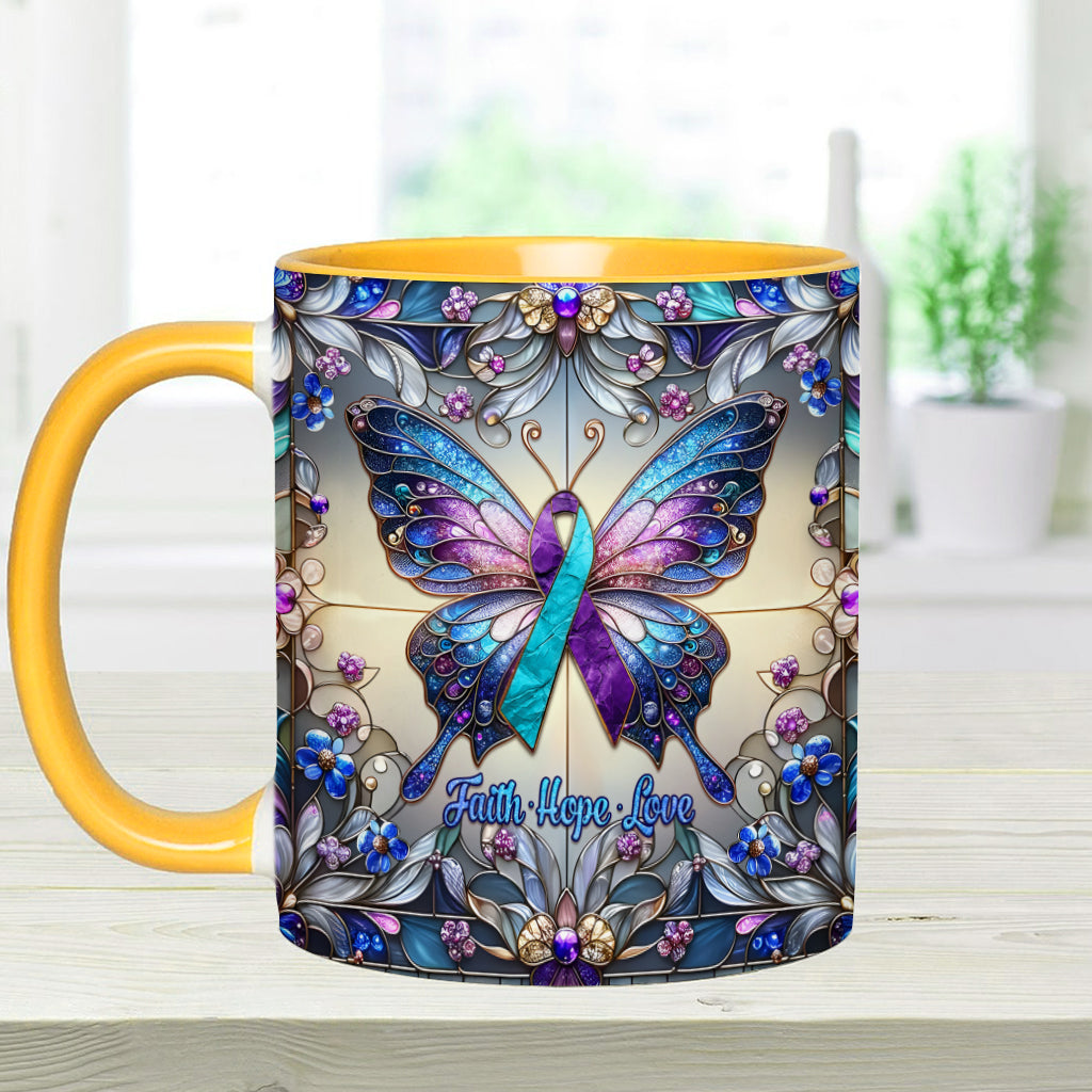 Foi, Espérance, Amour - Mug personnalisé pour la prévention du suicide