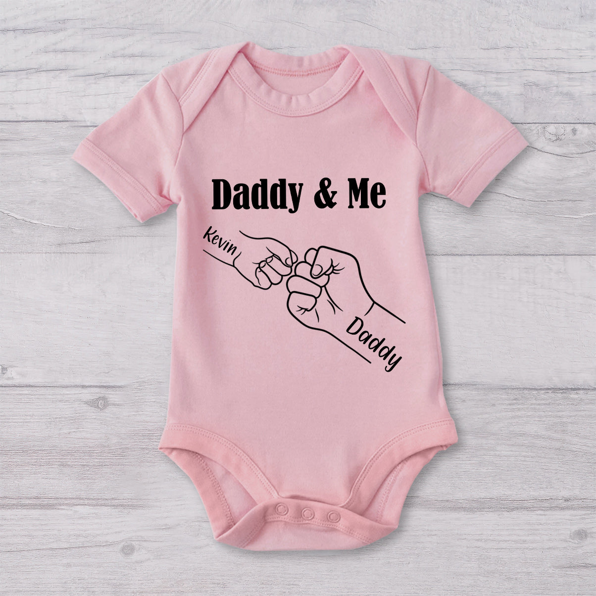 Papa et moi - L'équipe de papa - T-shirt personnalisé pour papa et body pour bébé