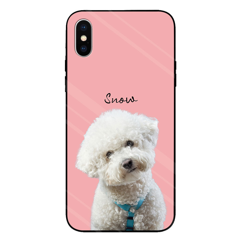 Portrait adorable de chien ou de chat - Coque de téléphone transparente personnalisée avec portrait de chien