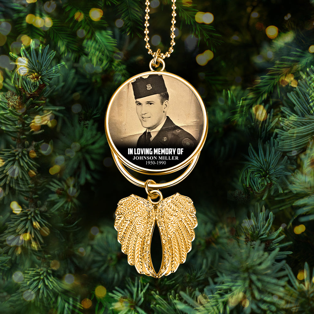 Those We Love Don't Go Away - Personalized Veteran Wings Ornament