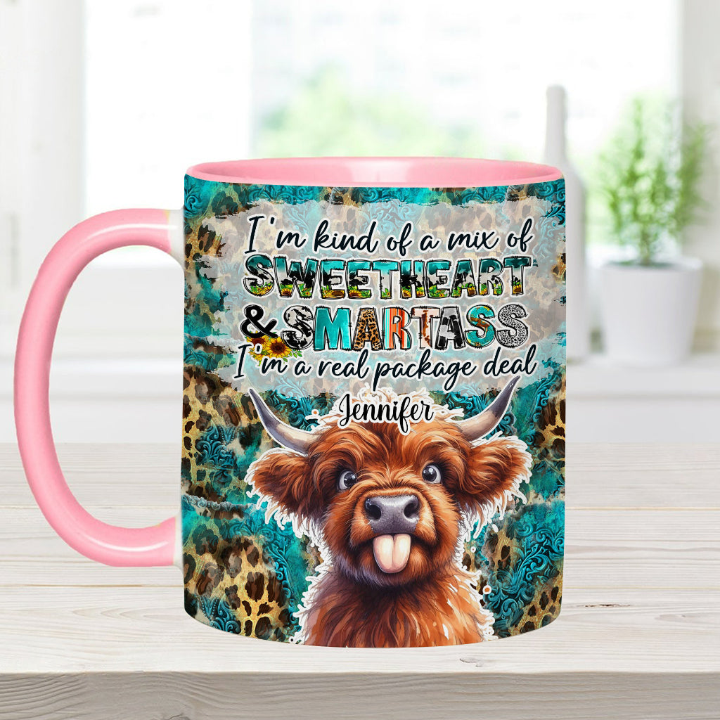 Mug personnalisé « Vache des Highlands impertinente »