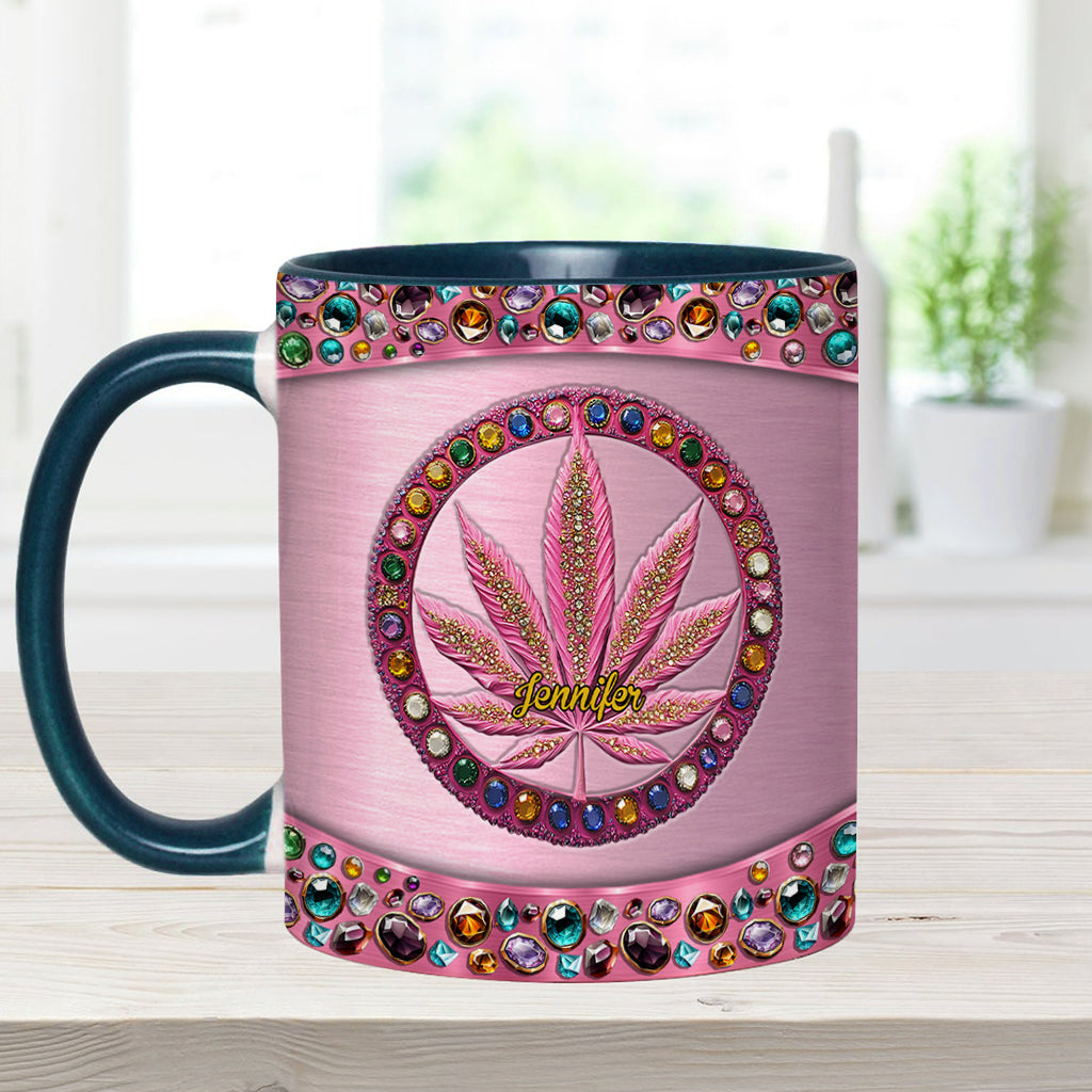 Mug personnalisé « Stoner Chick » avec motif cannabis