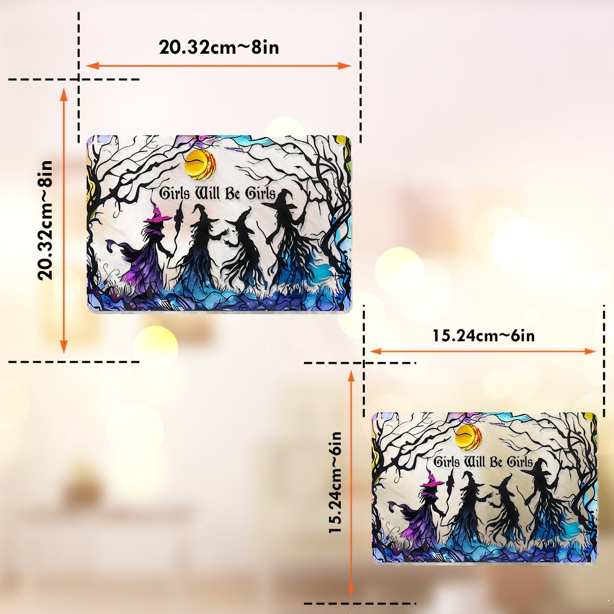 Les filles seront toujours des filles - Ornement attrape-soleil personnalisé à suspendre à la fenêtre, inspiré des sorcières 