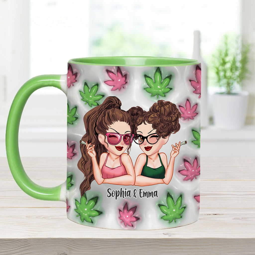 Meilleurs potes pour toujours - Mug personnalisé avec motif cannabis