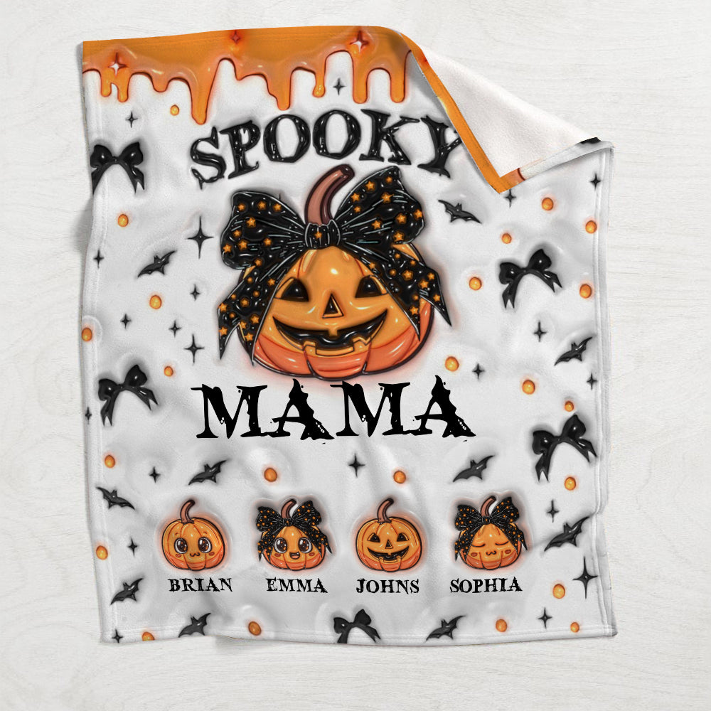 Spooky Mama Grandma Nana - Personalized Mother Blanket