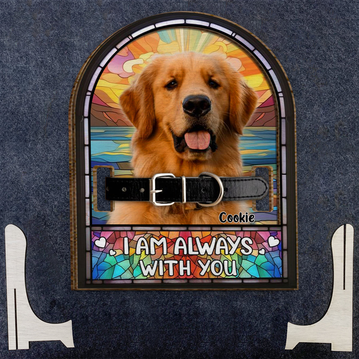 I'm Always With You - Personalized Dog 2 Layered Wood Sign / Wood Plaque