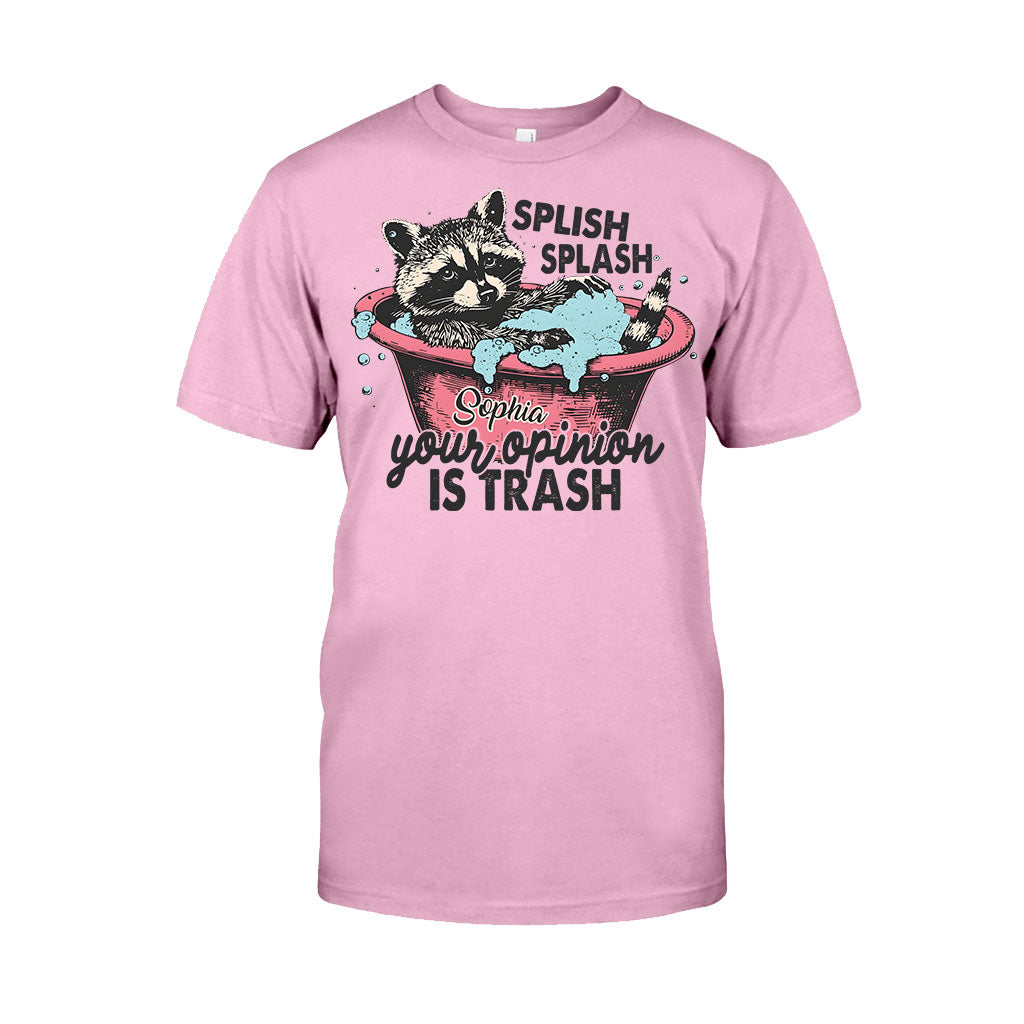 Splash Splash Ton opinion est nulle - T-shirt et sweat à capuche personnalisés avec un raton laveur