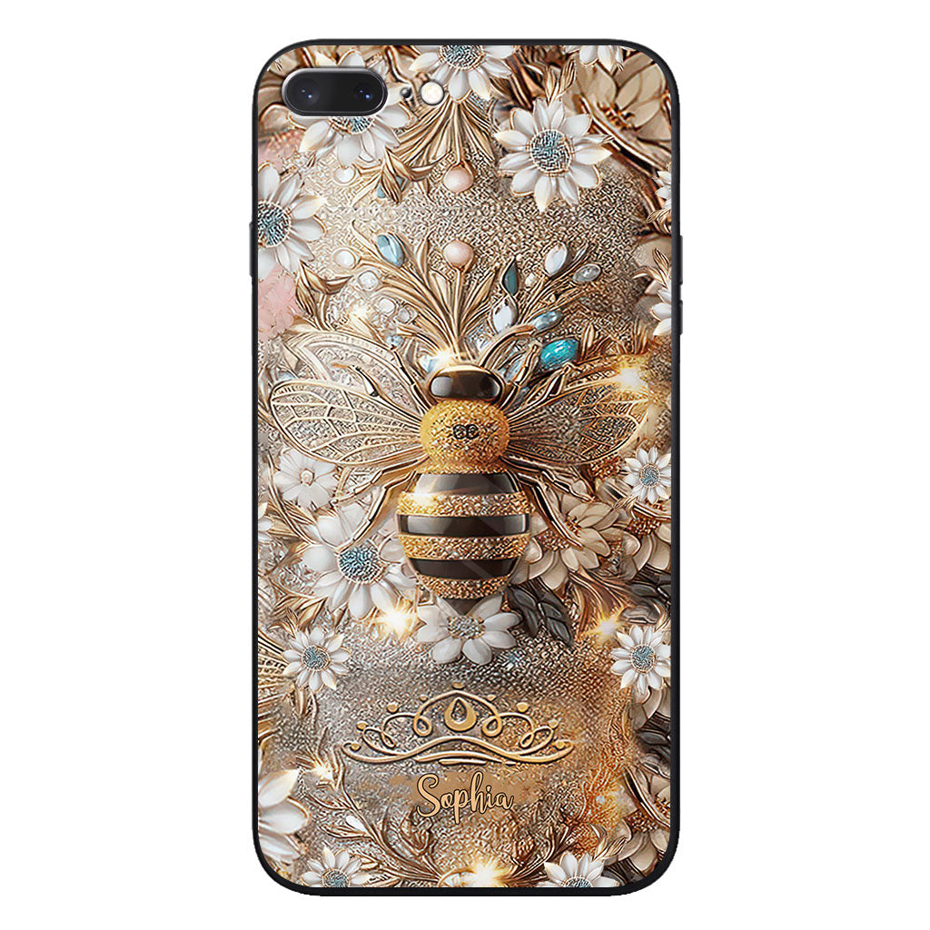 Coque de téléphone transparente personnalisée Queen Bee - Abeille
