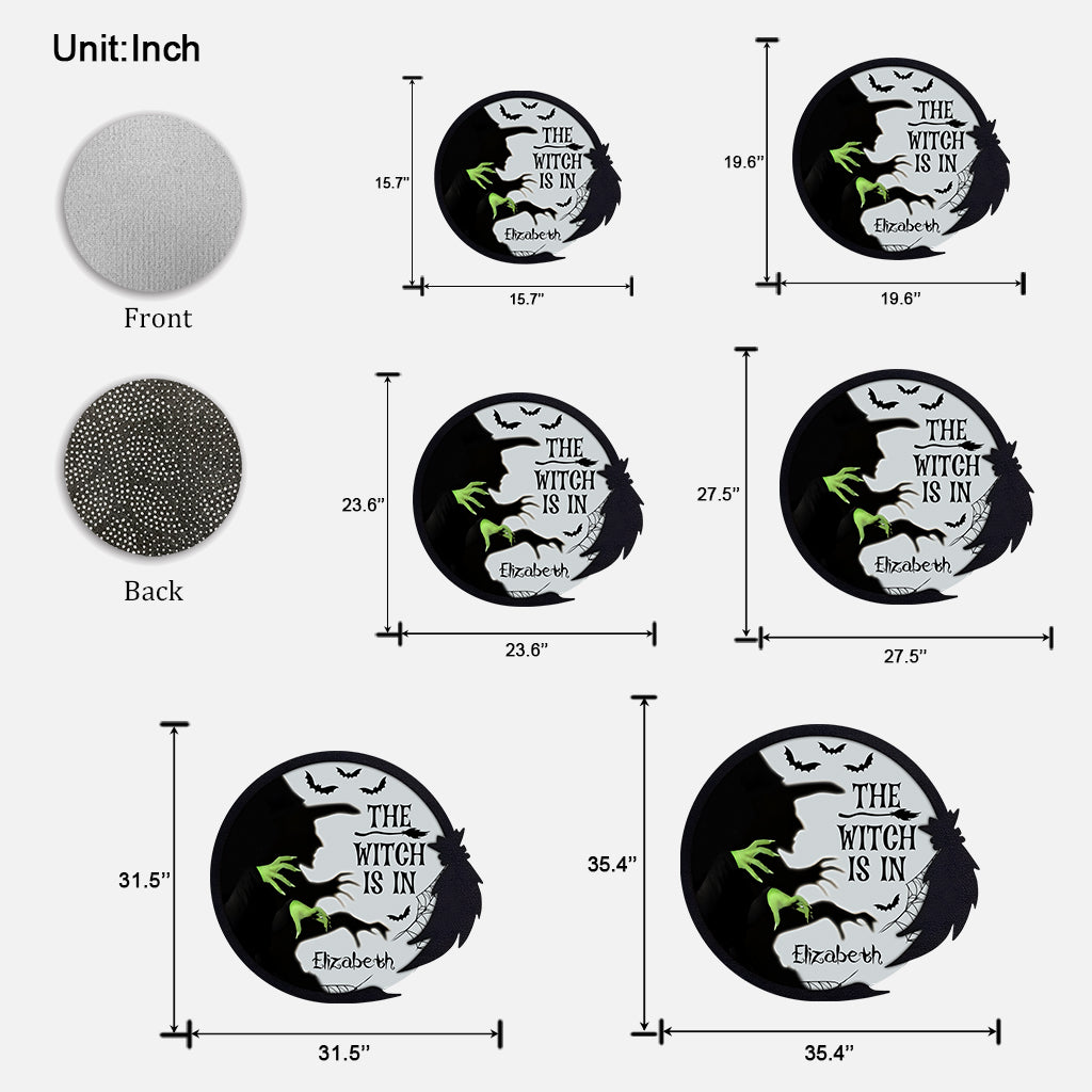 La sorcière est là ! - Paillasson personnalisé en forme de sorcière