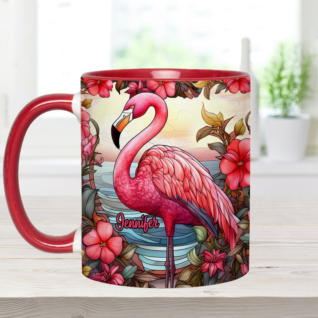 Mug personnalisé « J’adore les flamants roses »