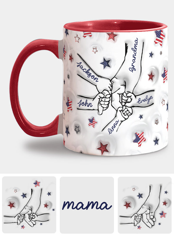 Mug personnalisé « Grand-mère fière, maman, tante »