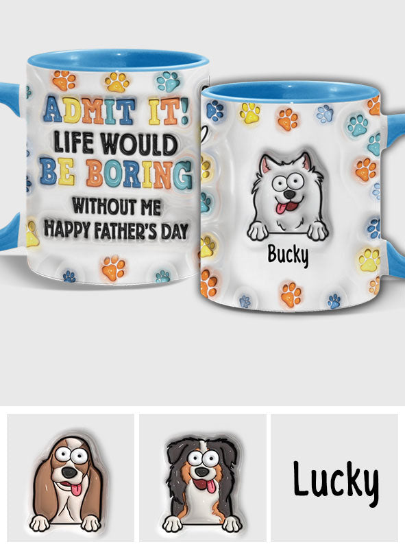 Bonne fête des pères ! Mug personnalisé avec motif chien