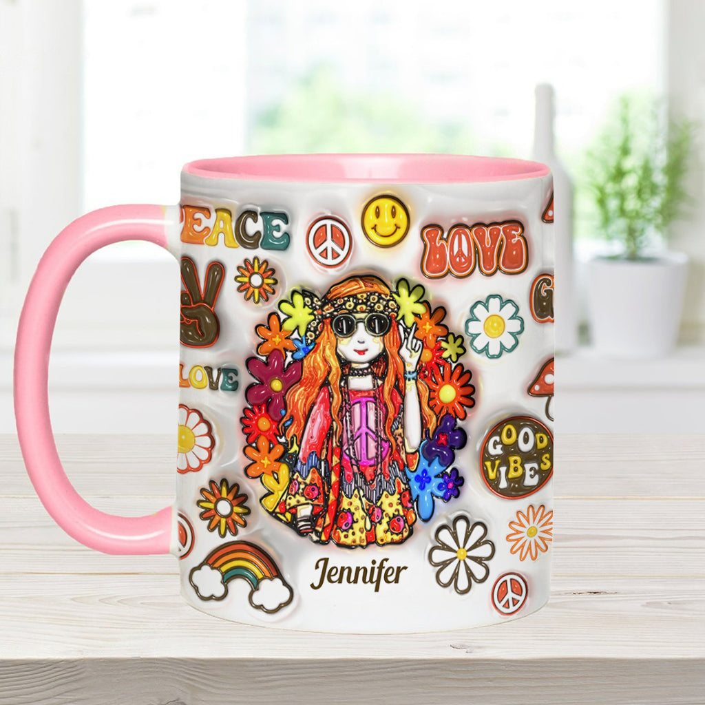 Les vieilles hippies ne meurent pas, elles se transforment en grand-mères folles - Mug personnalisé à l'esprit hippie