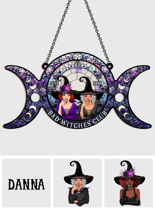 Nous ne sommes pas du sucre et des épices - Ornement attrape-soleil personnalisé à suspendre à la fenêtre, inspiré des sorcières 