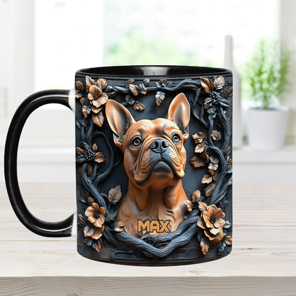Lovely Frenchie - Personalized Dog Accent Mug