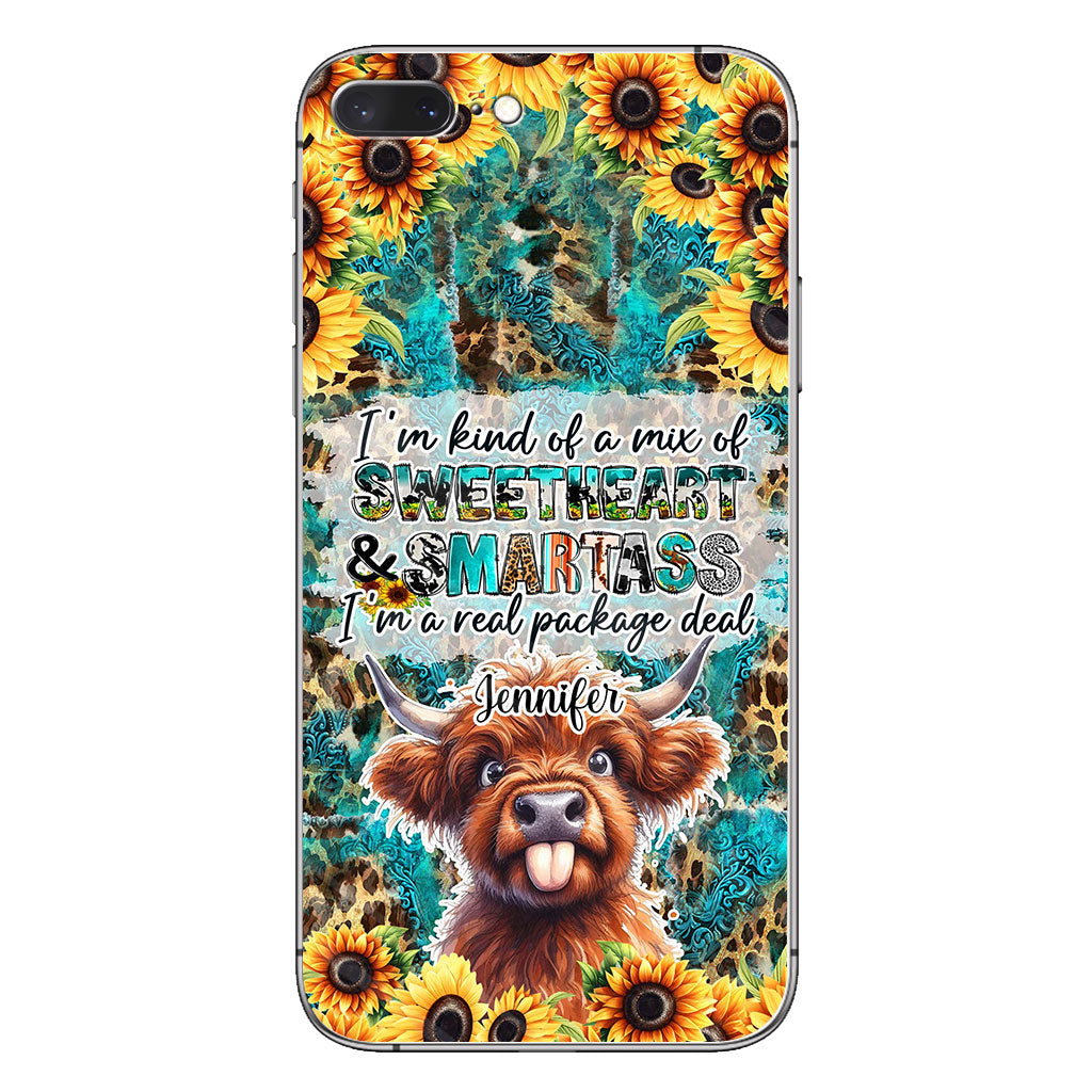 Sassy Highland Cow - Personalized Phone Case