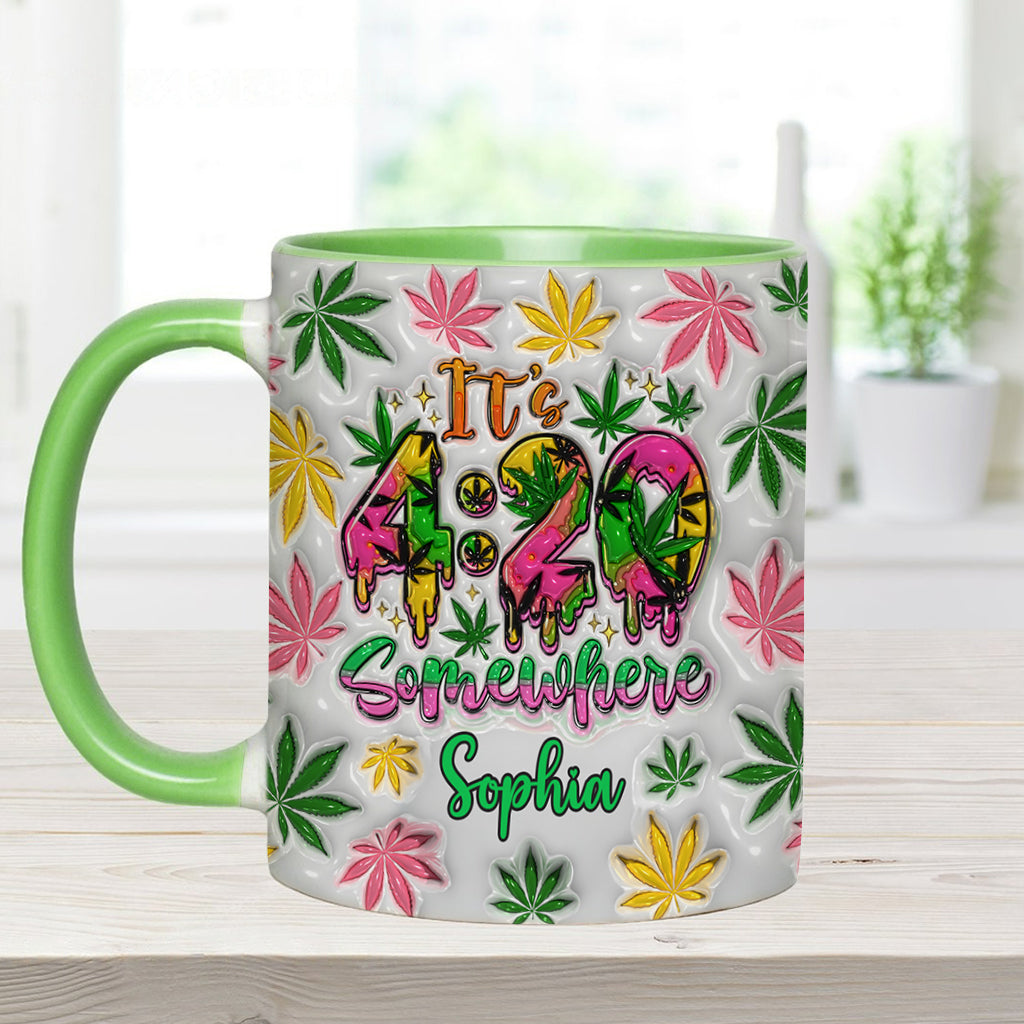 It's 4:20 Somewhere - Personalized Weed Accent Mug