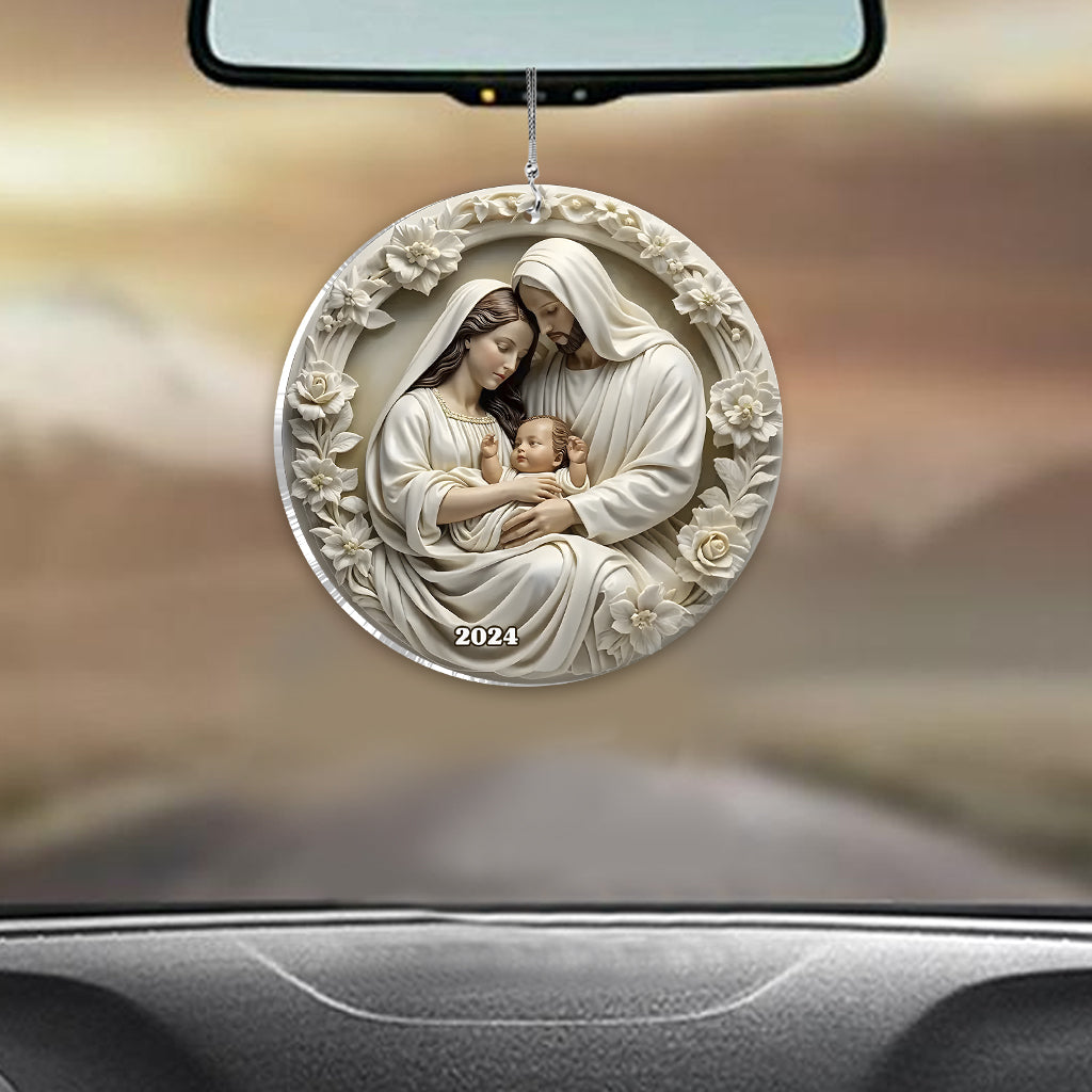 Blanc pur - Ornement de voiture chrétien personnalisé