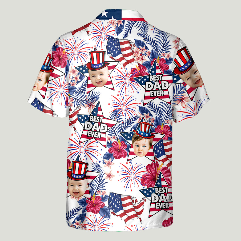 Meilleur papa du monde - Chemise hawaïenne personnalisée pour papa