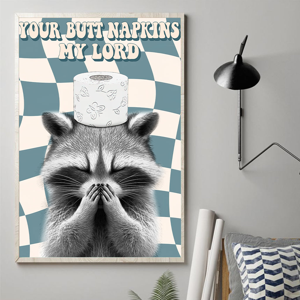 Votre serviette, mon Seigneur - Toile et affiche personnalisées avec raton laveur
