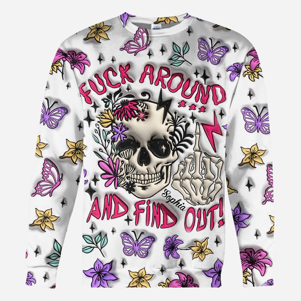 Fais des bêtises et découvre la vérité - T-shirt personnalisé avec tête de mort.