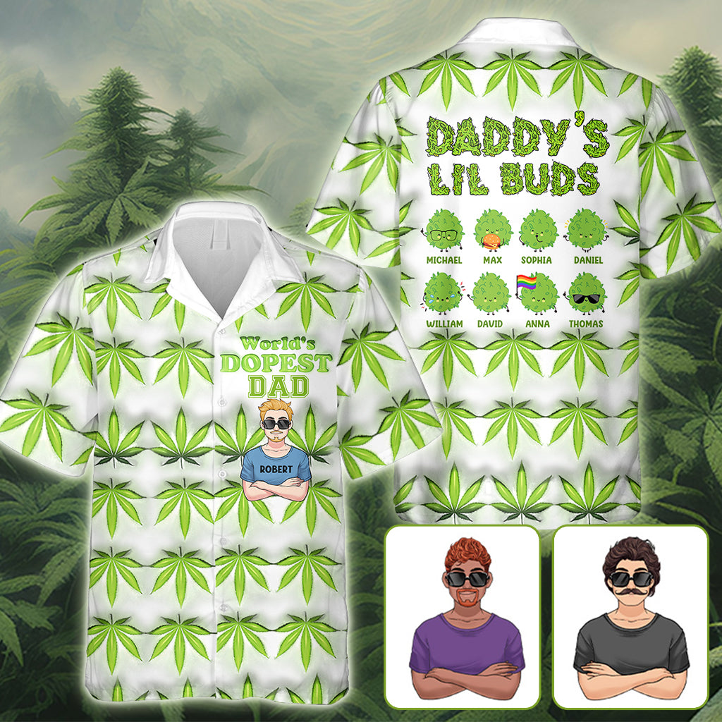 Le papa le plus cool du monde - Chemise hawaïenne personnalisée pour papa