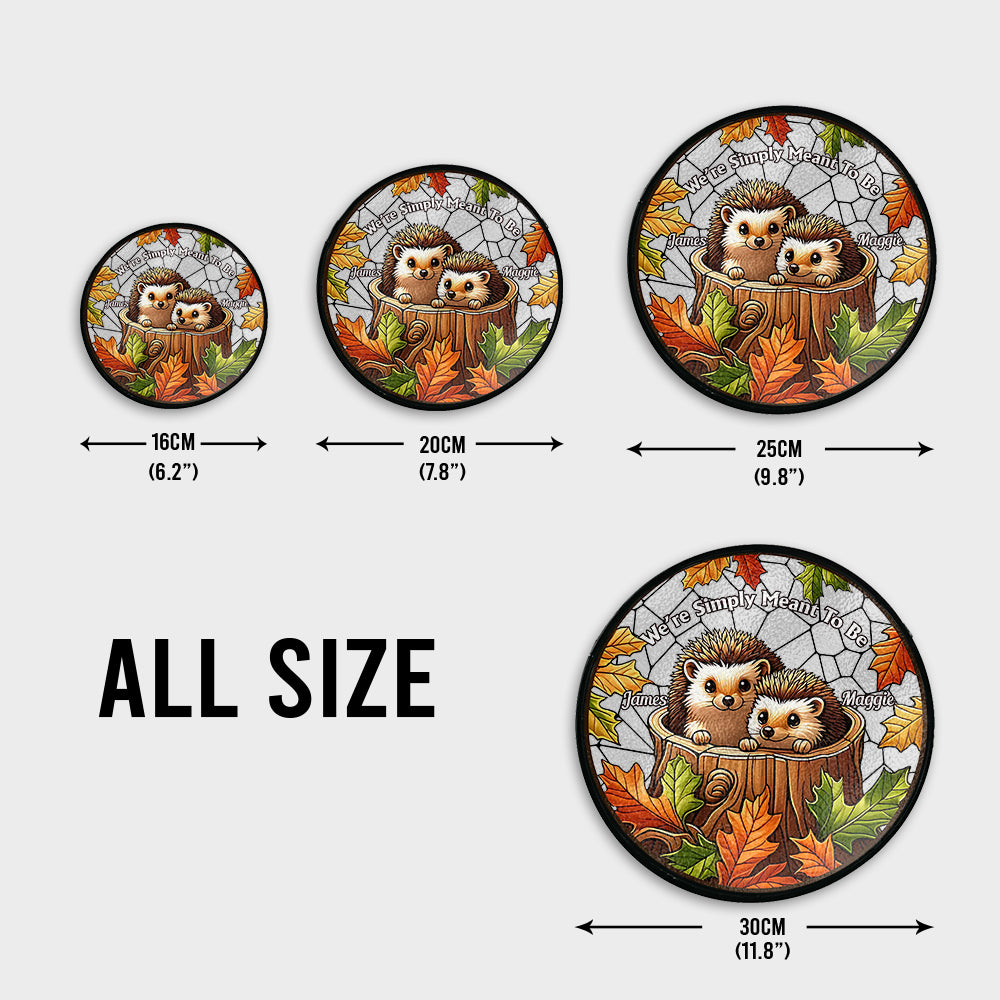 Nous sommes faits l'un pour l'autre - Attrape-soleil en vitrail personnalisé pour couple