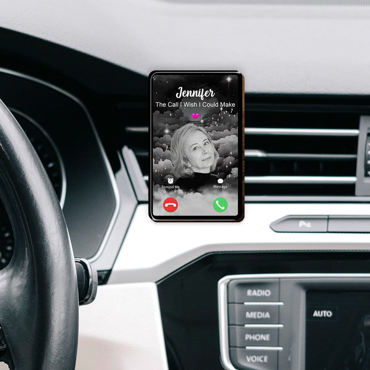 L'Appel du Ciel - Clip de pare-soleil de voiture personnalisé en forme de mémorial