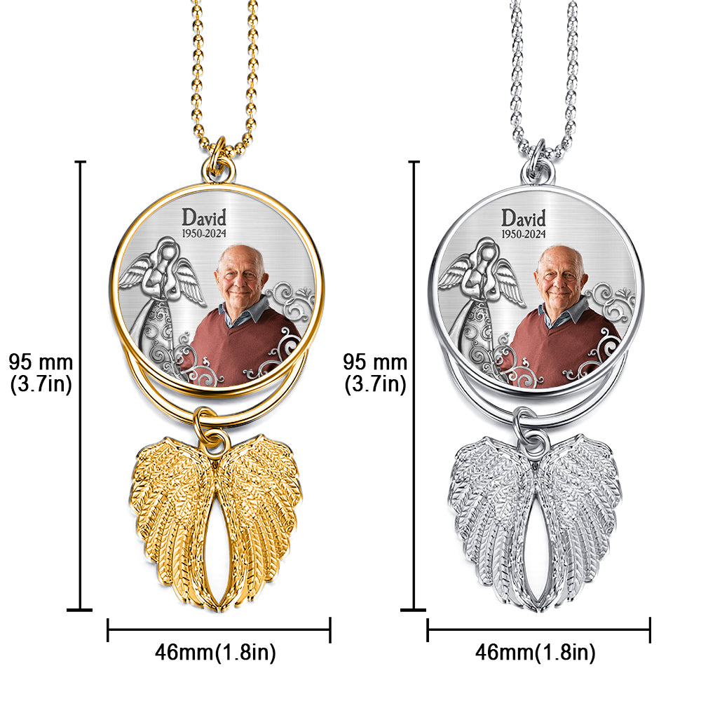 Ceux que nous aimons ne disparaissent jamais - Ornement commémoratif personnalisé en forme d'ailes