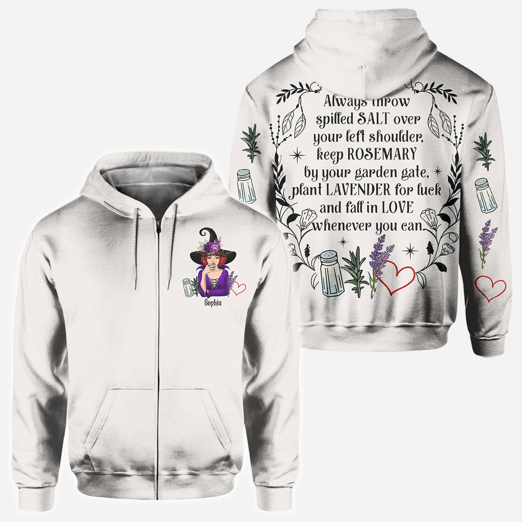 T-shirt personnalisé « Sorcière » au sel, romarin et lavande, inspiré de la magie pratique -