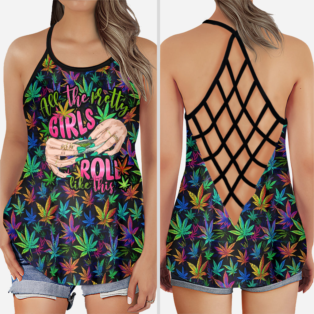 Pretty Girls Roll Like This - Débardeur Weed Cross personnalisé