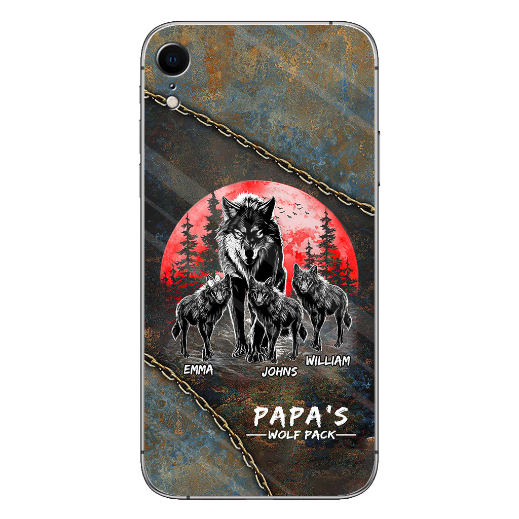 Papa Wolf Pack - Personalized Father Phone Case