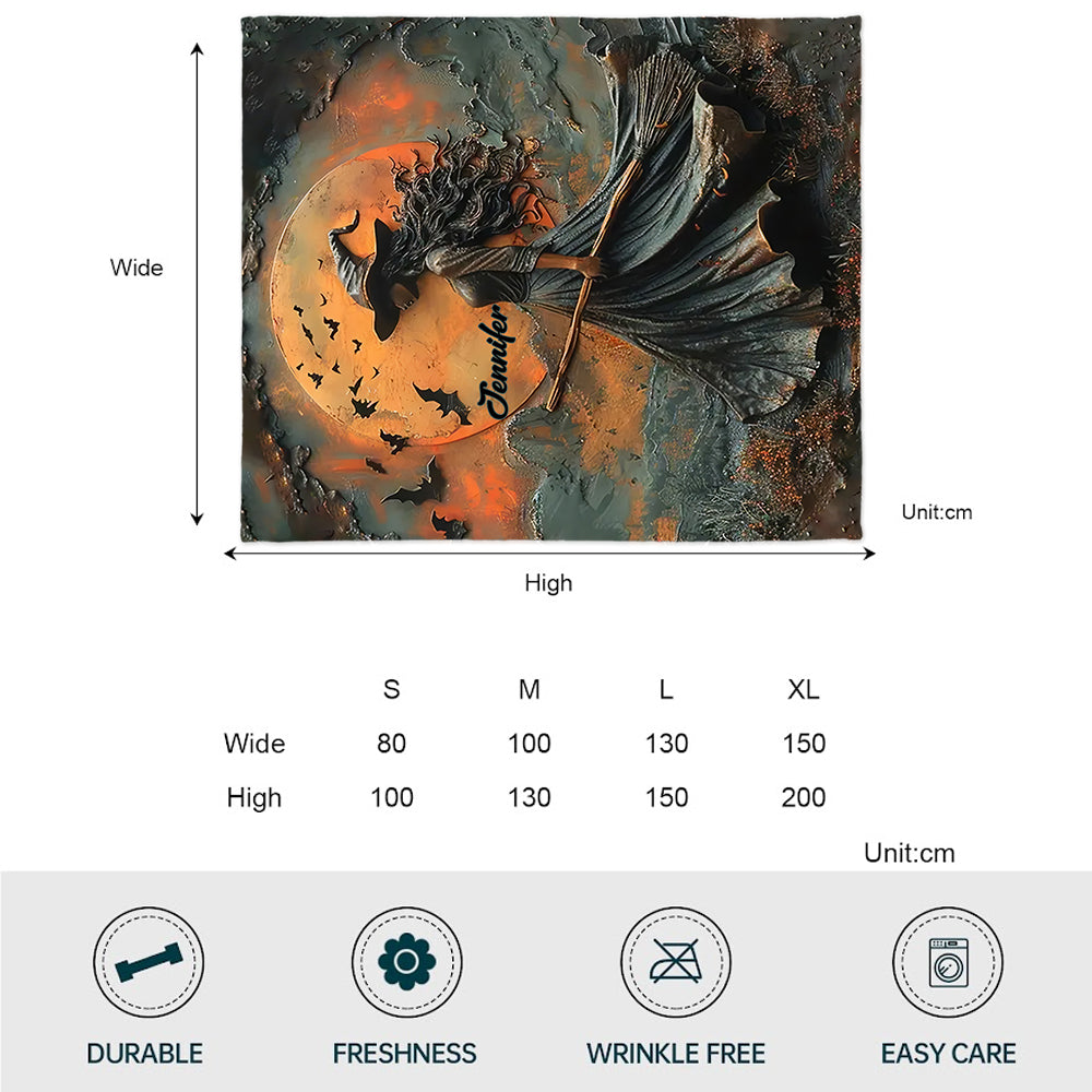 Beautiful Witch - Personalized Witch Blanket