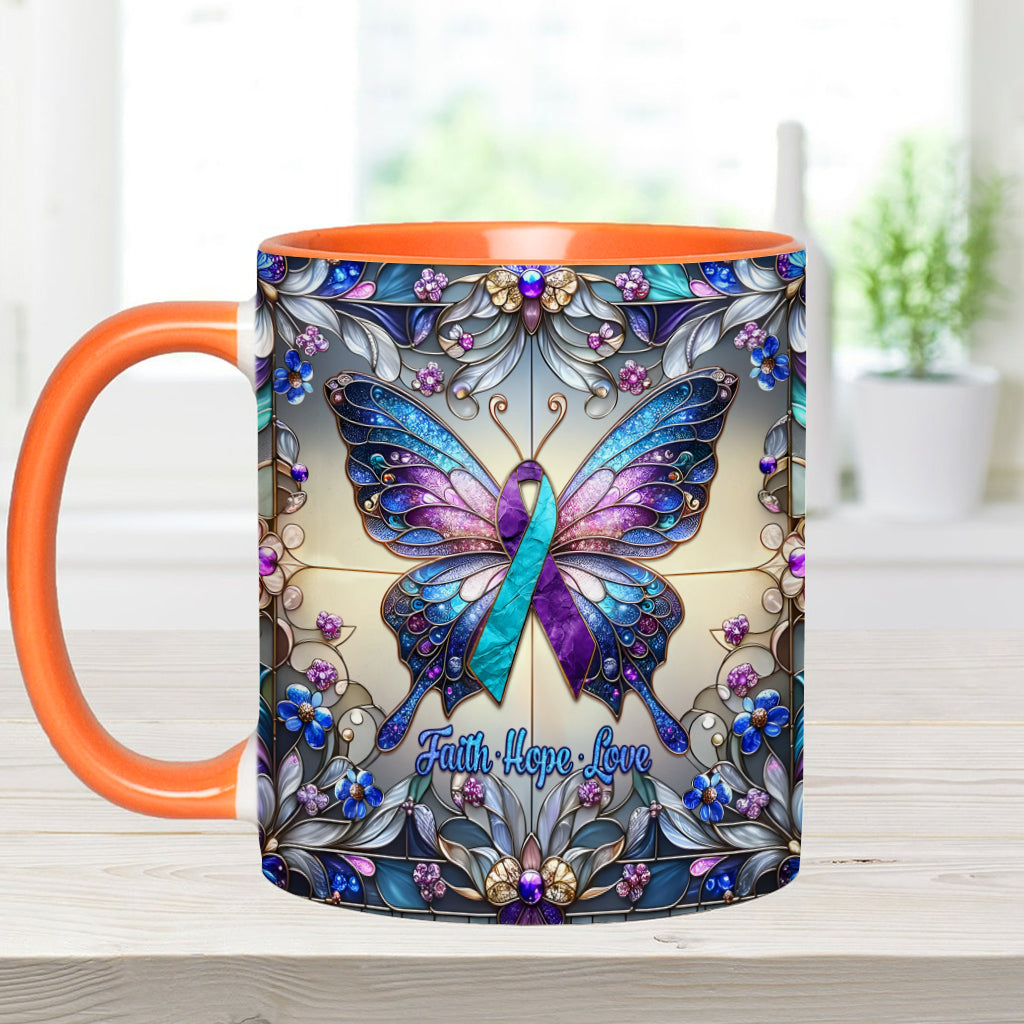 Foi, Espérance, Amour - Mug personnalisé pour la prévention du suicide