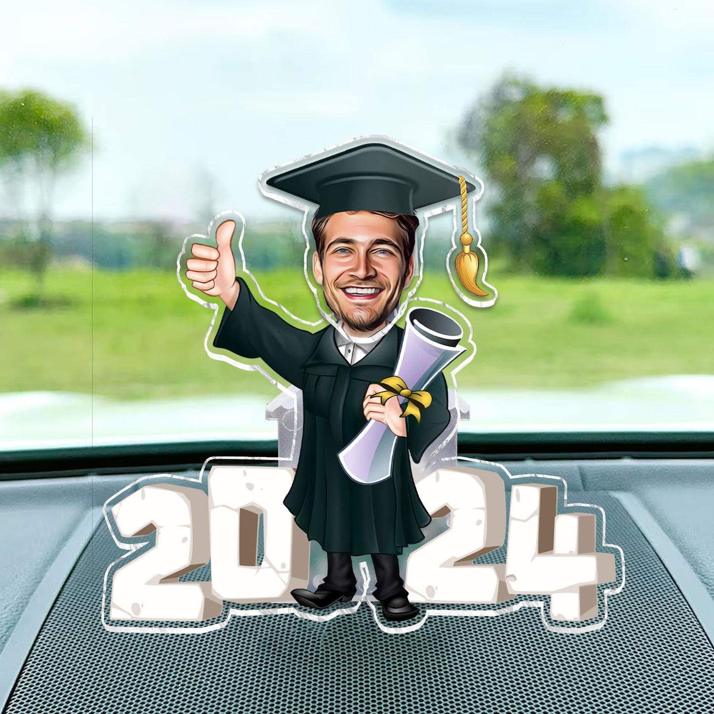 Funny Graduation Caricature - Personalized Graduation Custom Shaking Head