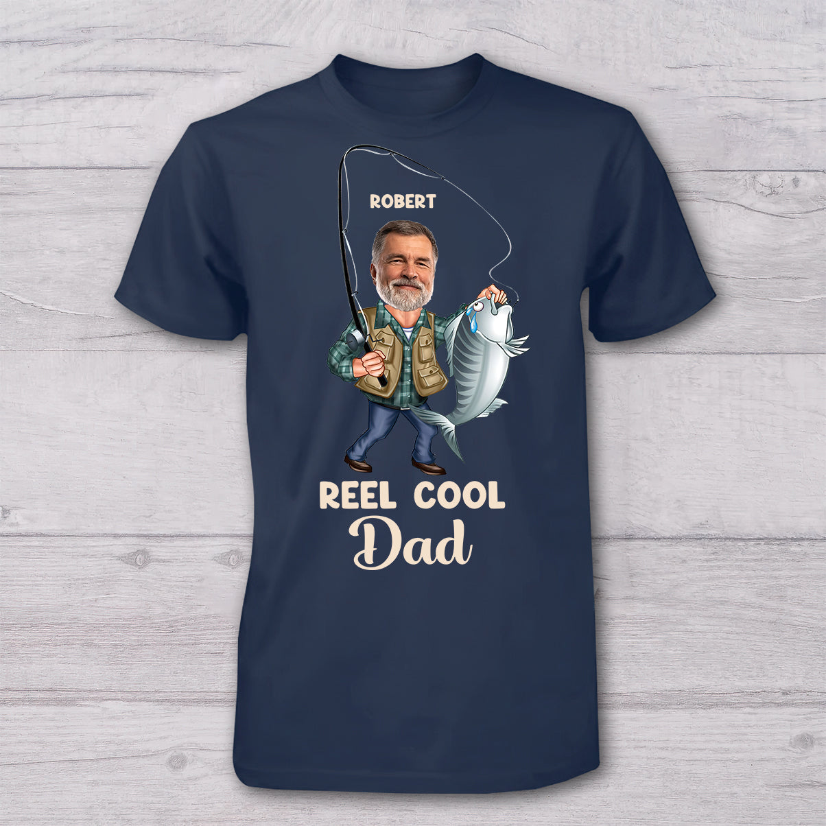 Papa cool - T-shirt de pêche personnalisé et body bébé