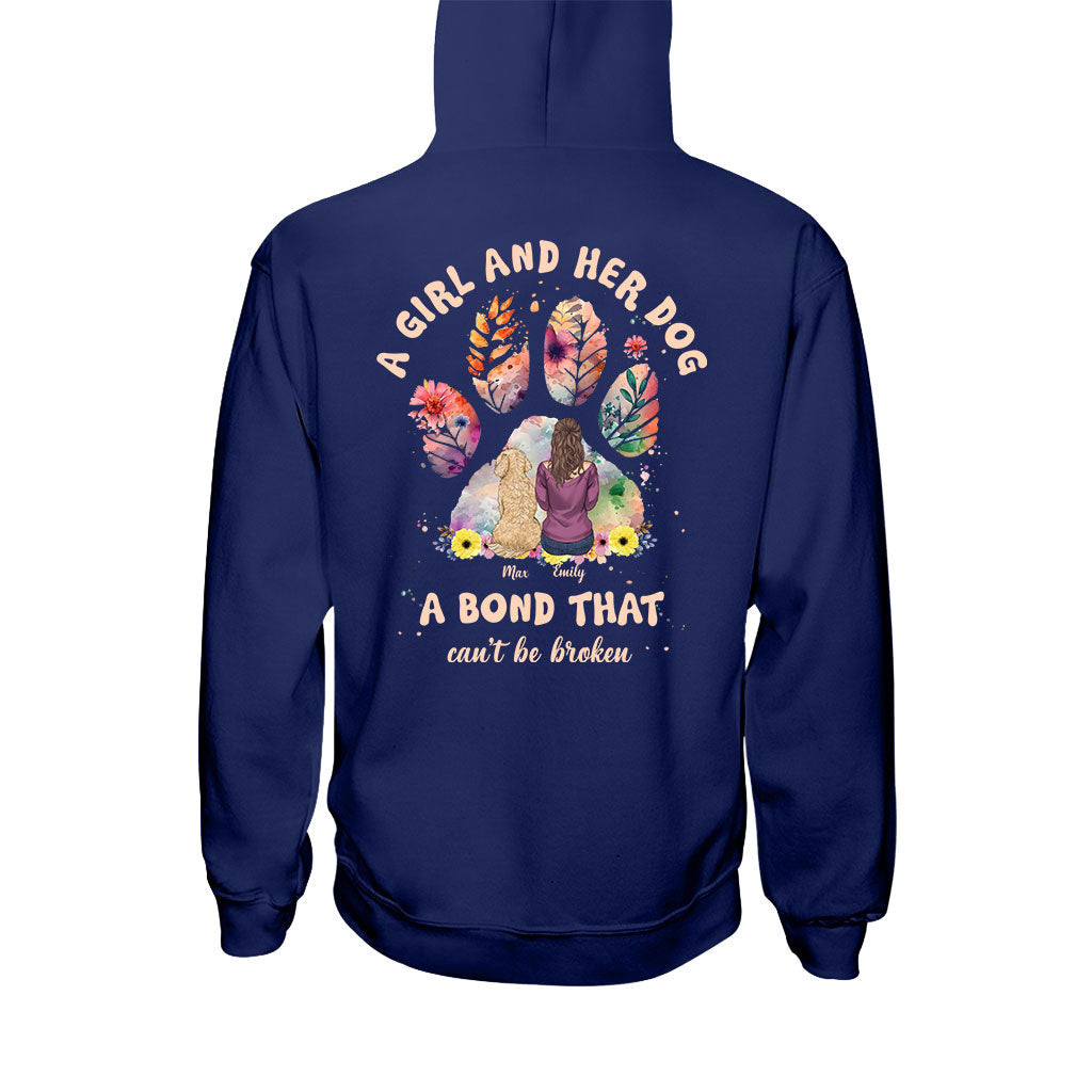A Girl And Her Gog A Bond That Can't Be Broken - Personalized Dog T-shirt and Hoodie