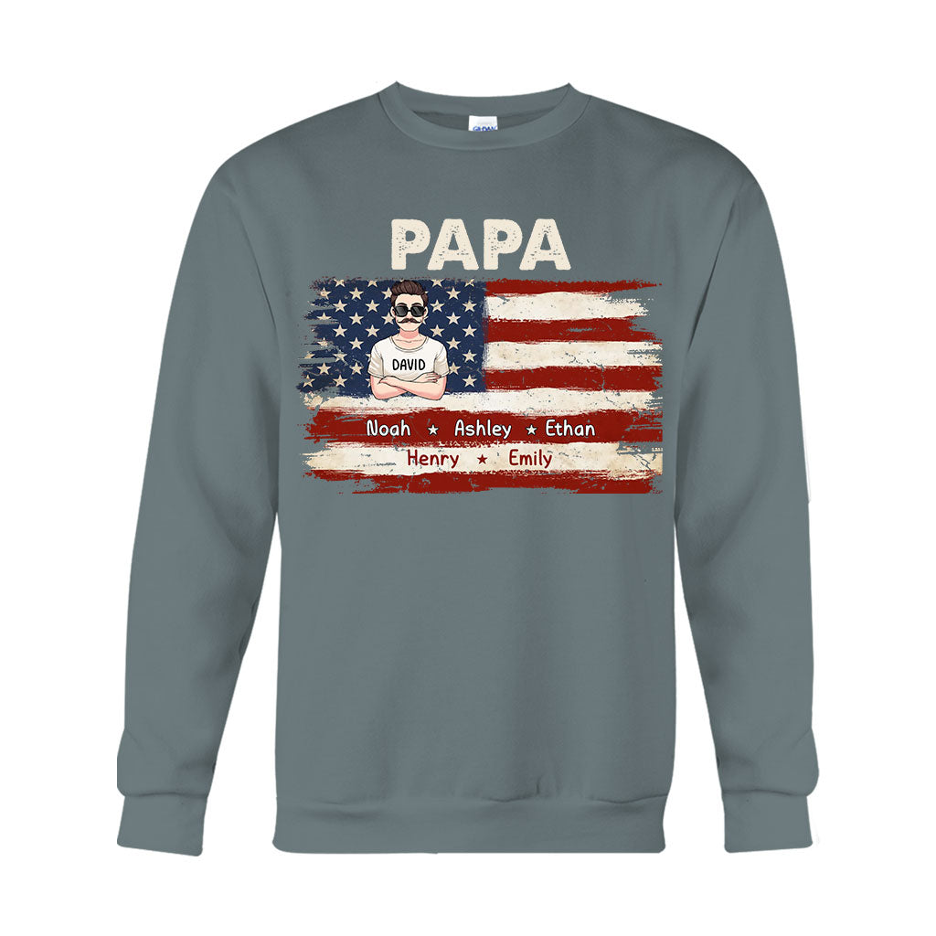 La vie de papa pour le 4 juillet - T-shirt et sweat à capuche personnalisés pour papa