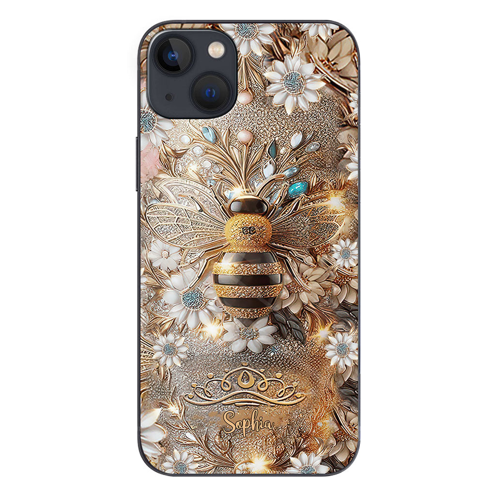 Coque de téléphone transparente personnalisée Queen Bee - Abeille